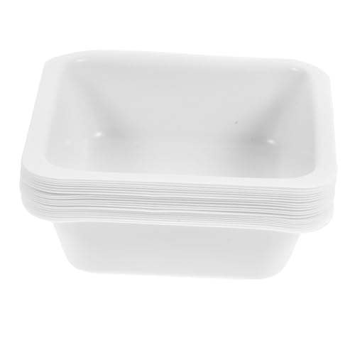 MUSISALY Plastic Weighing Dish 20pcs Dish Plate Weighing Tray Lightweight Accurate Non-Stick Easy to Clean