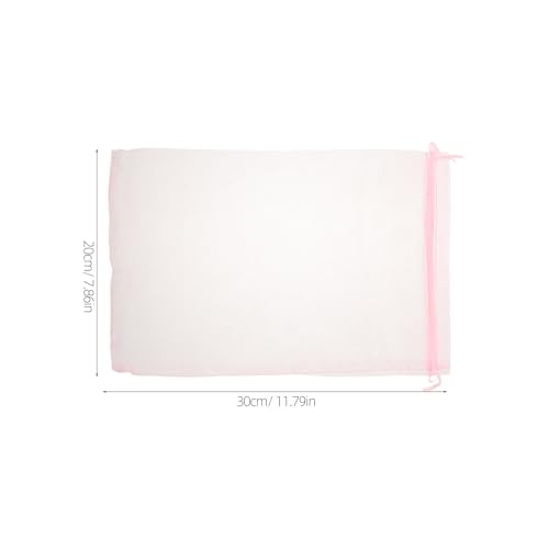 Bolsas de organza transparentes Vaguelly 20x30 cm rosas con cordon pack de 100 3