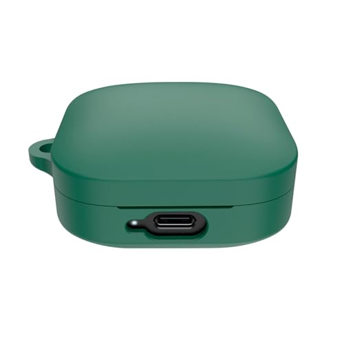Custodia per Xiaomi Redmi Buds 6 Active Cover Protettiva in Morbido Finitura opaca Antiurto con Moschettone- Compatibile con Buds 6 silicone verde