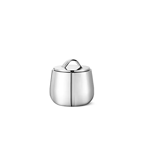 Georg Jensen Sockerskål, rostfritt stål, silver, en storlek