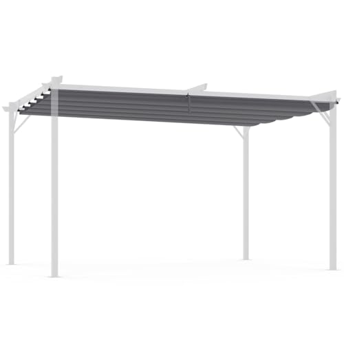 IDMarket - Toit rétractable de Rechange Gris Anthracite pour pergola Toit rétractable 3x4 M