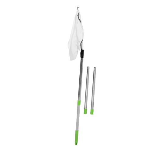 Holibanna 1 Set Aerial Fruit Picker Fruit Picker Tool Fruit Tool with Extendable Pole Fruit Cage Apples Tools Fruit Basket Peach Picker Silver Stainless Steel