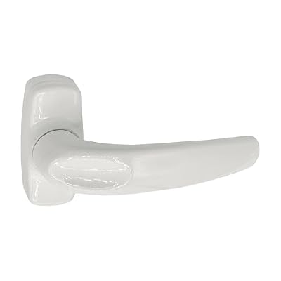 MICEL - 68270 - Juego de manilla para puerta de aluminio de interior o exterior, modelo 6842, 1 taladro, acabado blanco, 120x68x50 mm