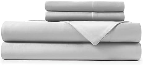 Hotel Sheets Direct Viscose Derived from Bamboo Bed Linen Set with Deep Pocket, 4-Piece Set, Grey, Queen