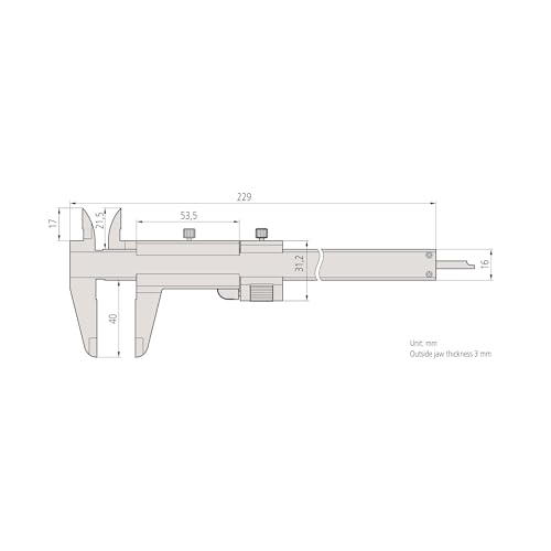 Image of Mitutoyo 532-121 Brand Vernier Caliper with Fine adjustment 300mm / 12 inch Model