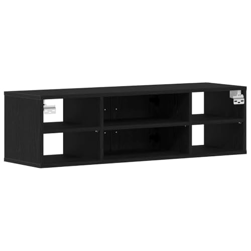 Étagère murale chêne noir pour ranger sans encombrer le sol - 7