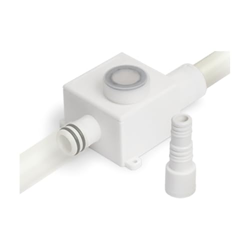 3S SuperSamaStore Sifone Scarico Condensa Anti Odori Orizzontale e Verticale, Sifone Ispezionabile per Tubi Corrugati 16, 18, 20 mm, PVC Compatto, Bianco, Uso Professionale