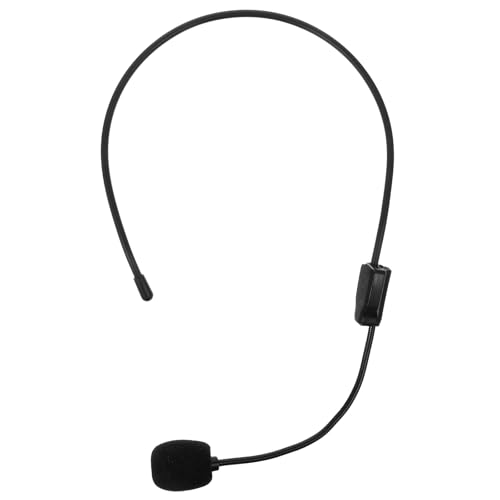 Exircy Fake Microphone Headset Rockstar Costume Accessories Hippie Singer Headphone Props Head Microphone Headphones Fake Mic Headset for Halloween Party Costume
