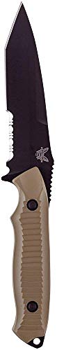 Benchmade - Nimravus 141 Knife, Tanto Blade, Serrated Edge, Coated Finish, Sand Handle