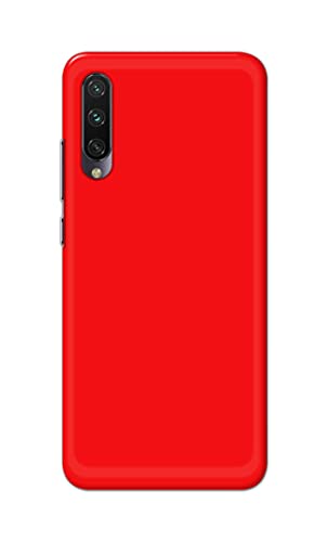 Image of Printed Hard Back Cover Case for Mi A3 Back Cover (Plain Red) -1803