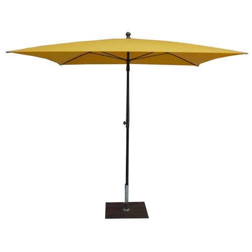 Ombrellone in poliestere, senza volante, con base 200x200 Kronos giallo