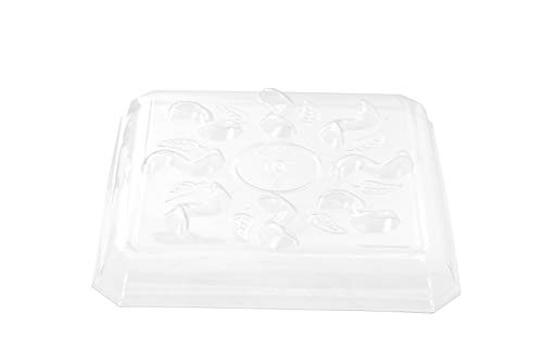 Riefie 5 Pack Of 10 Inch Plastic Saucer, Square Clear Drip Trays For Indoors & Outdoor Plants, Durable Thick Saucer For Flower Pot (10'') #TOP3
