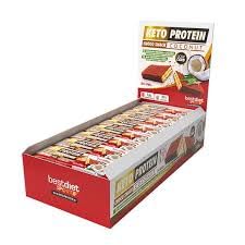 Caja de Barritas Proteicas Keto Sabor Coco y Chocolate – 24 Unidades – Snack Bajo en Carbohidratos, Sin Azúcar Añadido y Rico en Fibra – Ideal para Dieta Cetogénica