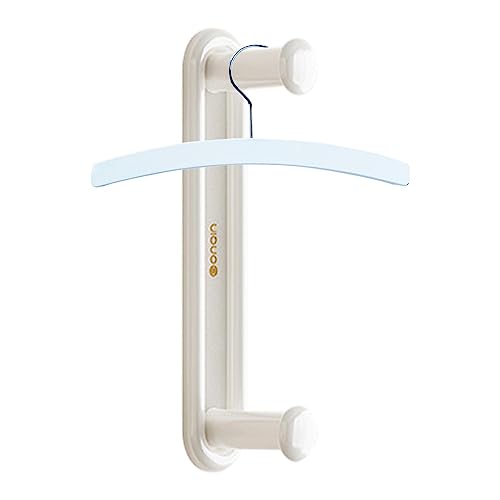 Moonyan Percha Ropa - Soporte para Colgar Ropa montado en la Pared con Varillas Dobles,Soporte Estante Almacenamiento suspensión telescó 3 Engranajes Longitud