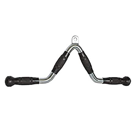 Image of Gyming World V Handle | Attachment, Cable Cross Handle | with 4 Rubber Grip and Safety Lock