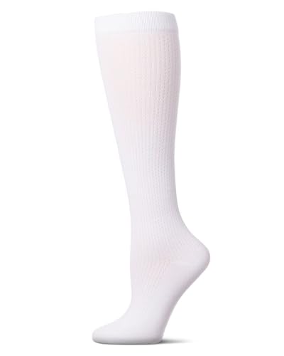 MeMoi Girls' Pointelle Dot Knee High Socks