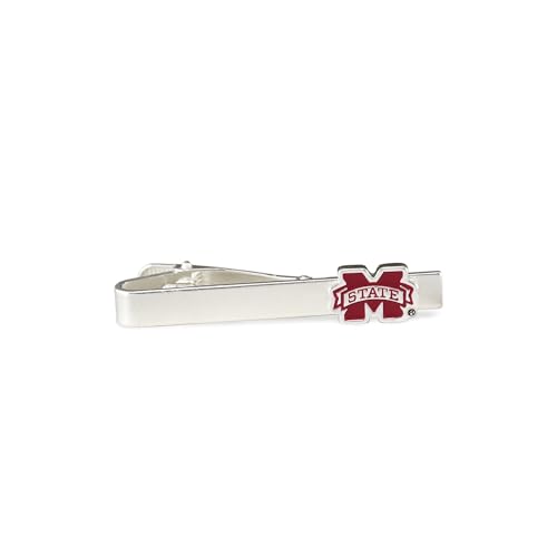 Tie Clip by Fan Frenzy Gifts | Officially Licensed Tie Clips for Men | Plated Base Metal Tie Bar | 2 1/4-In Tie Clasps For Men, (Mississippi State University)