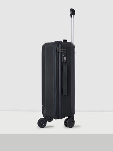 Image of Wildcraft Safara Mercury Hard Trolley Large Luggage | Durable Polycarbonate Shell | 360 Spinner Wheels | Telescopic Handle | Lightweight Check-in Travel Suitcase, Black