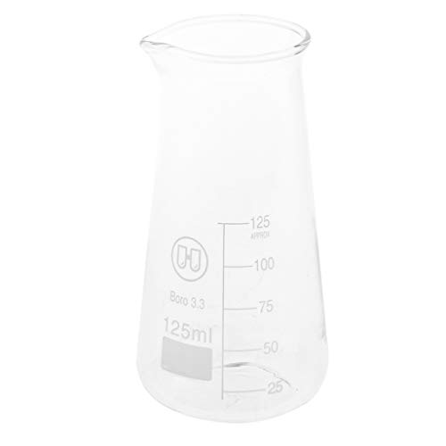H HILABEE Erlenmeyer Flask Laboratoriumfles, conische fles, 125 ml, 125 ml - Afbeelding 6