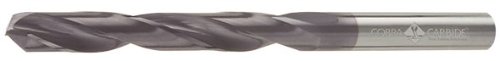 51092 Micro Grain Solid Carbide Jobber Regular Length Drill Bit, Uncoated (Bright) Finish, Round Shank, Spiral Flute, 118 Degrees Four-Facet Point, 5.50mm Size, 93mm Length (Pack of 1)