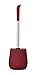 WENKO Zestaw do WC Sydney czerwony matowy ceramika z powłoką Soft-Touch - uchwyt na szczotkę do WC z powłoką Soft-Touch, ceramika, 12,5 x 39,5 x 12,5 cm, czerwony