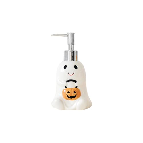 Cute Ghost & Pumpkin Ceramic Hand Soap Dispenser Bathroom Halloween Decor - image 1