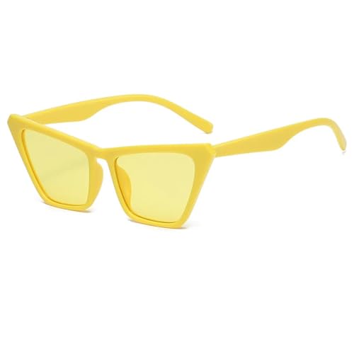 Lunettes de soleil œil de chat rétro couleur thé vert pour homme et femme protection UV400