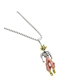 Fogsea Anime stainless steel DBZ siya WuKong Character Pendant Necklace, Stainless Steel Chain, Anime Cosplay Jewelry (Leaping)