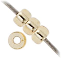 Miyuki Seed Bead 11/0 APX.22g - Lt.Gold Silver Lined Japanese Glass Seed Beads