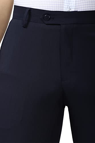 Image of Peter England Men's Regular Fit Cotton Blend Pants