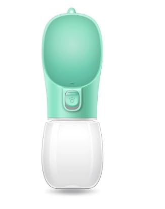 UTOCLEC Trinkflasche Hunde für Unterwegs, 350Ml Auslaufsicherer Trinknapf für SpaziergäNge mit dem Hund, Wandern und Outdoor-AktivitäTen (Grün)