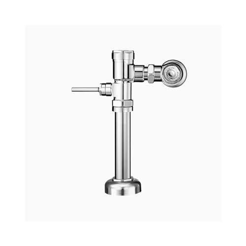 Sloan GEM-2 111 Exposed Manual Water Closet Flushometer, 1.6 GPF Flush Valve - Single Flush, Non-Hold-Open Handle, Fixed Volume Piston, Fixture Connection Top Spud, Polished Chrome Finish, 3070004