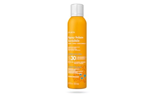 Pupa, Protezione Solare Spray Invisibile SPF 30 Corpo, Capelli e Cuoio Capelluto - Con Vitamina E, Water Resistant, Protezione Completa dai Raggi UVA, UVB e UVA Lunghi (SPF 30, 200 ml)
