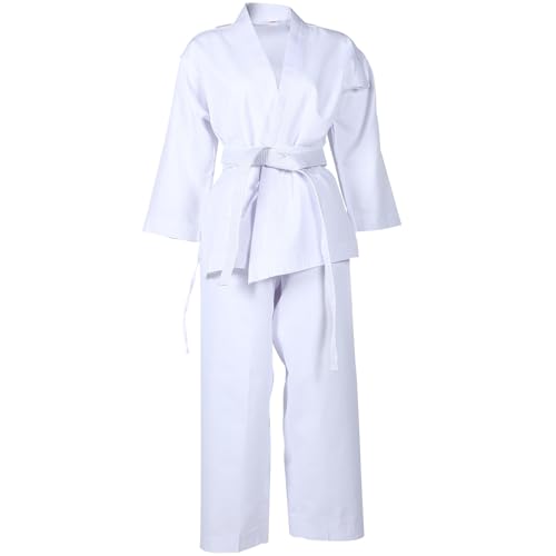 Tenue de karaté adulte blanche en polyester légère pour bouger librement