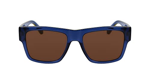 CALVIN KLEIN JEANS Men's Sunglasses CKJ23605S - Blue with Solid Brown Lens