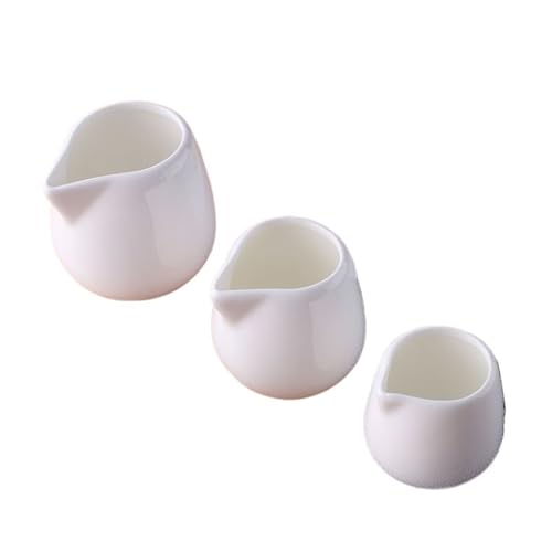 LICONG-2020 Salsera Taza de Leche de cerámica Blanca sin asa Cuchara de Leche pequeña Taza de Leche Taza de café Jarra de Leche Taza de Leche Occidental Jarras de Leche Salsera