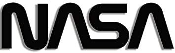 Black NASA Worm Lettering Sticker no Background Logo Symbol