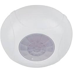 Alarma Infrarroja Mothinessto Probador de Infrarrojos Sensor de Infrarrojos Salida de Alarma NC/NO ABS Shell Detección de 360 Grados, para el hogar