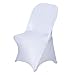 Efavormart 30 PCS Stretchy Spandex Fitted Folding Chair Cover Dinning Event Slipcover for Wedding Party Banquet Catering - White