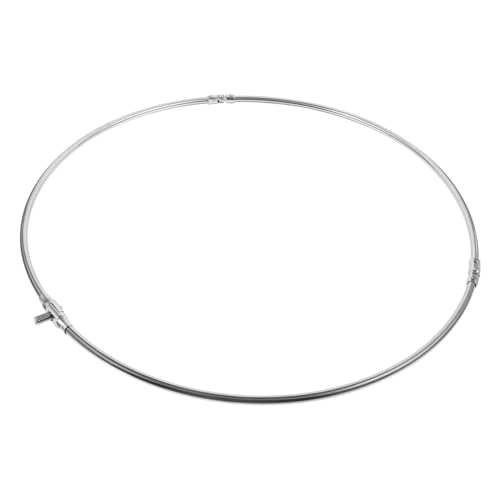 BRIGHTFUFU Fishing Net Circle Stainless Steel Fishing Dip Ring Compact Design for Easy Carrying Durable and Lightweight Mesh Circle for Crab and Fish Catching