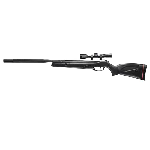 Gamo Wildcat Whisper .177 Caliber Break Barrel Pellet Air Rifle - IGT Gas Piston, 1300 FPS, 4x32 Scope - Black/Multi