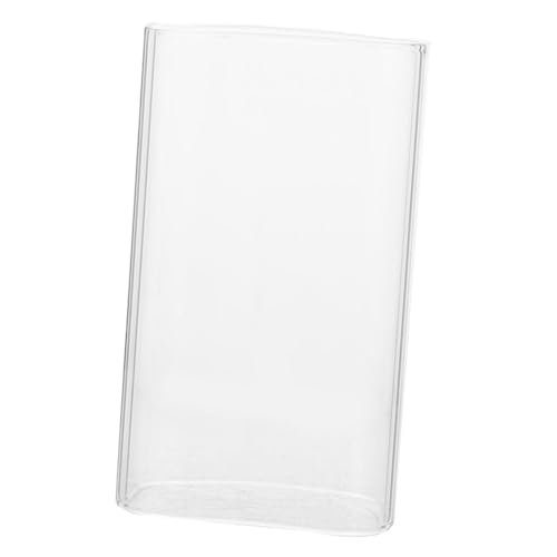 Vaguelly Portacandele in Vetro Trasparente Tubo Per Paralume Da Tavolo Copertura Per Candela Fiamma Decorativo e Per Uso