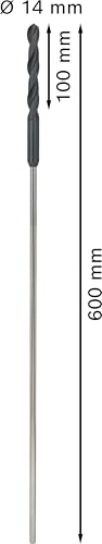 Bosch 2608596345 MÚche pour coffrageslambrissages Ø 14 mm Longueur 600 mm - vue 3