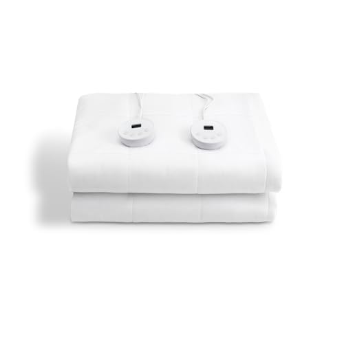 MAT EXPERT Heated Mattress Pad Queen, Dual Control Electric Mattress Pad Cover with 10 Heat Settings, 8 Hours Auto Off, 1-12H Timer, Overheat Protection, Fast Heating Electric Bed Warmer, 60” x 80”