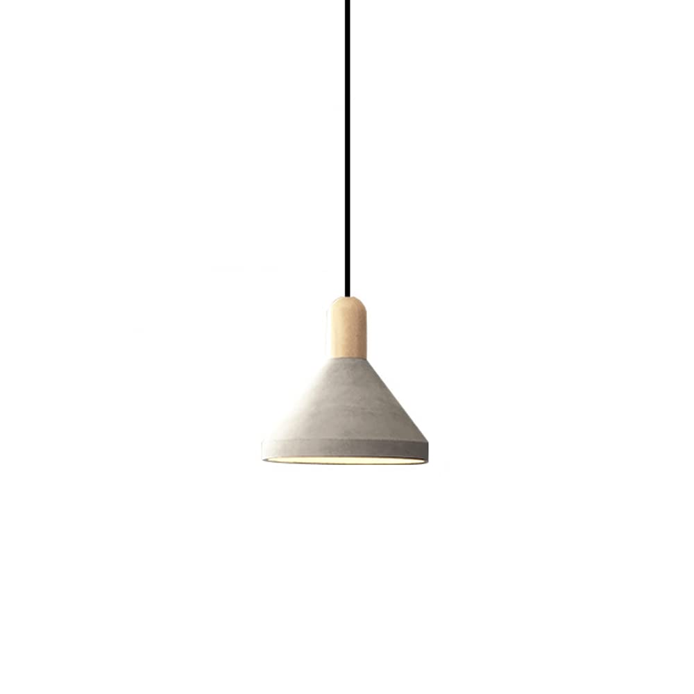 Suspension E27 ciment couleur primaire et fer luminaire minimaliste premium