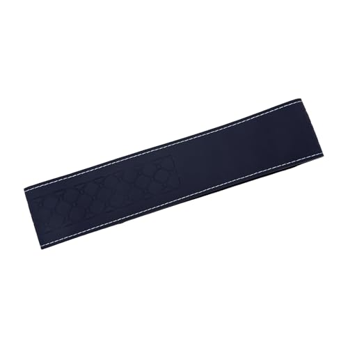 Image of Leather 25CM Universal Fit Car Steering Wheel Cover, Elastic Breathable and Odorless (Black-1)