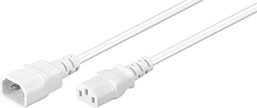 Microconnect PE040610W Cable de transmisión Blanco 1 m C14 acoplador C13 acoplador