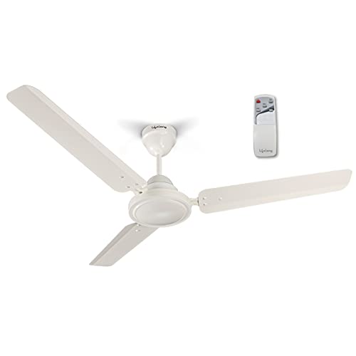 Lifelong Glide 1200 Mm Semi-Décor Ceiling Fan With Remote (White) | High Speed | 2 Year Warranty