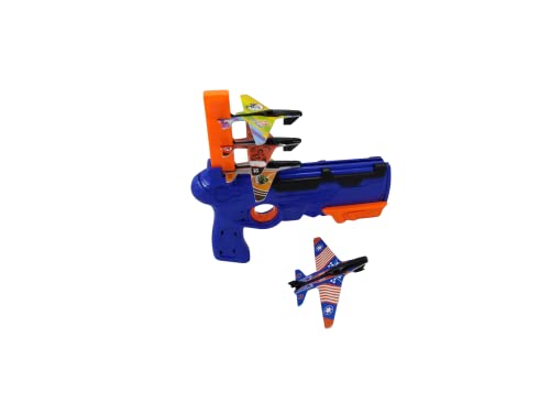 Image of TOYBOY Elio Plastic Airplane Launcher Cool Gun Toy with 4 Glider Aircraft Foam Bullets Sports Activity for Kids