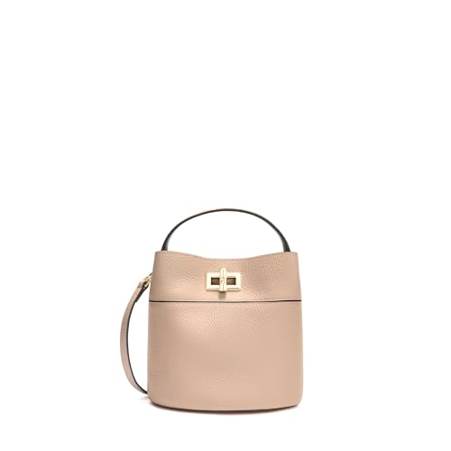 Bolso bandolera de piel Furla Amelia Mini Bucket Bag rosa viejo para mujer